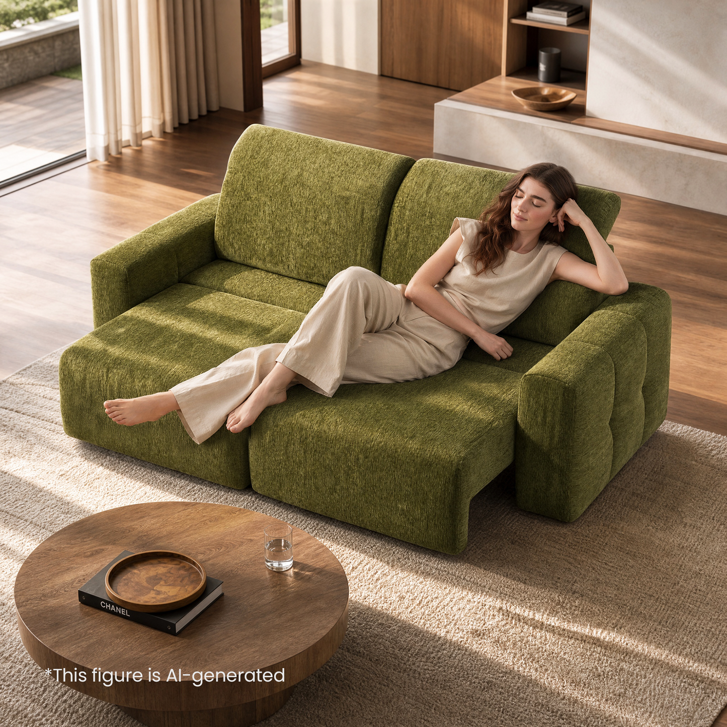 [Pre-Sale] Power Reclining Loveseat with Independent Headrest & Footrest – 2-Seat Modular Sectional Sofa