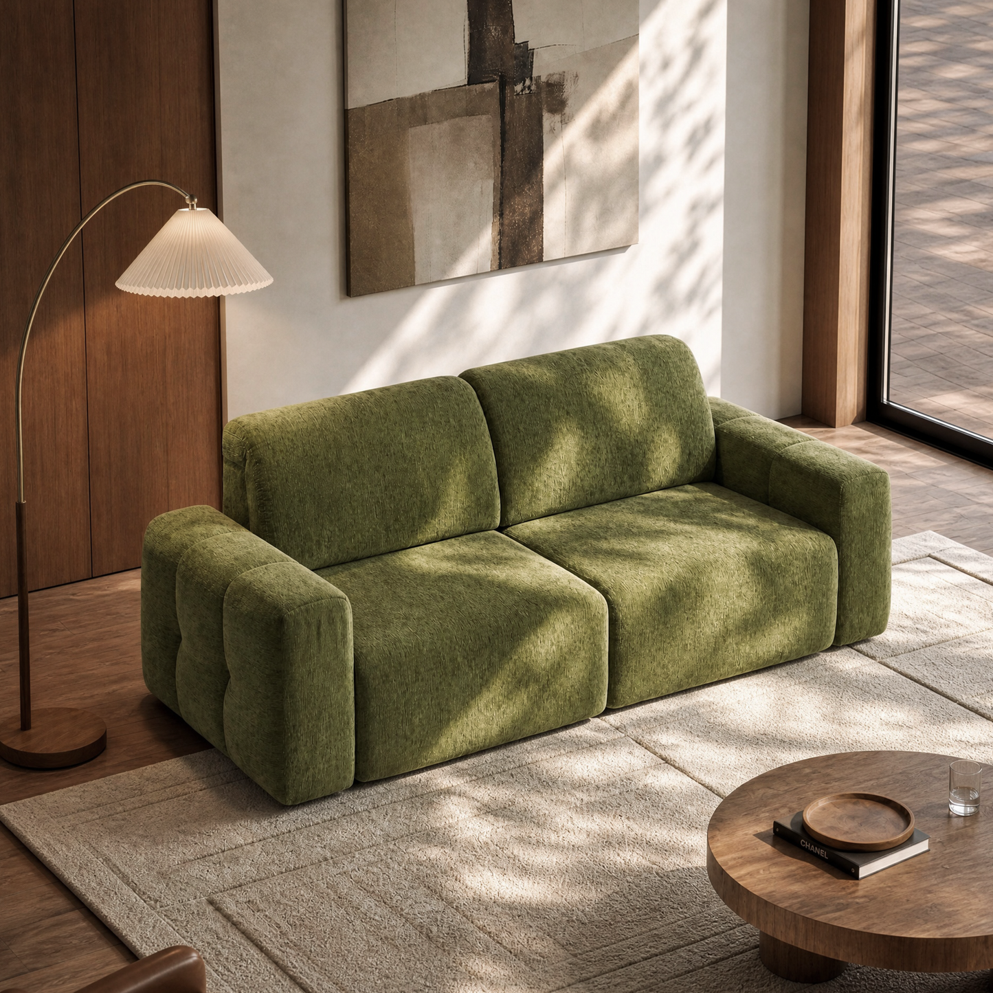 84" Power Reclining Loveseat with Independent Headrest & Footrest – 2-Seat Modular Sectional Sofa