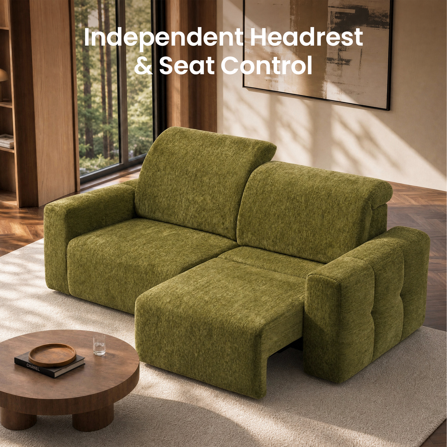 [Pre-Sale] Power Reclining Loveseat with Independent Headrest & Footrest – 2-Seat Modular Sectional Sofa