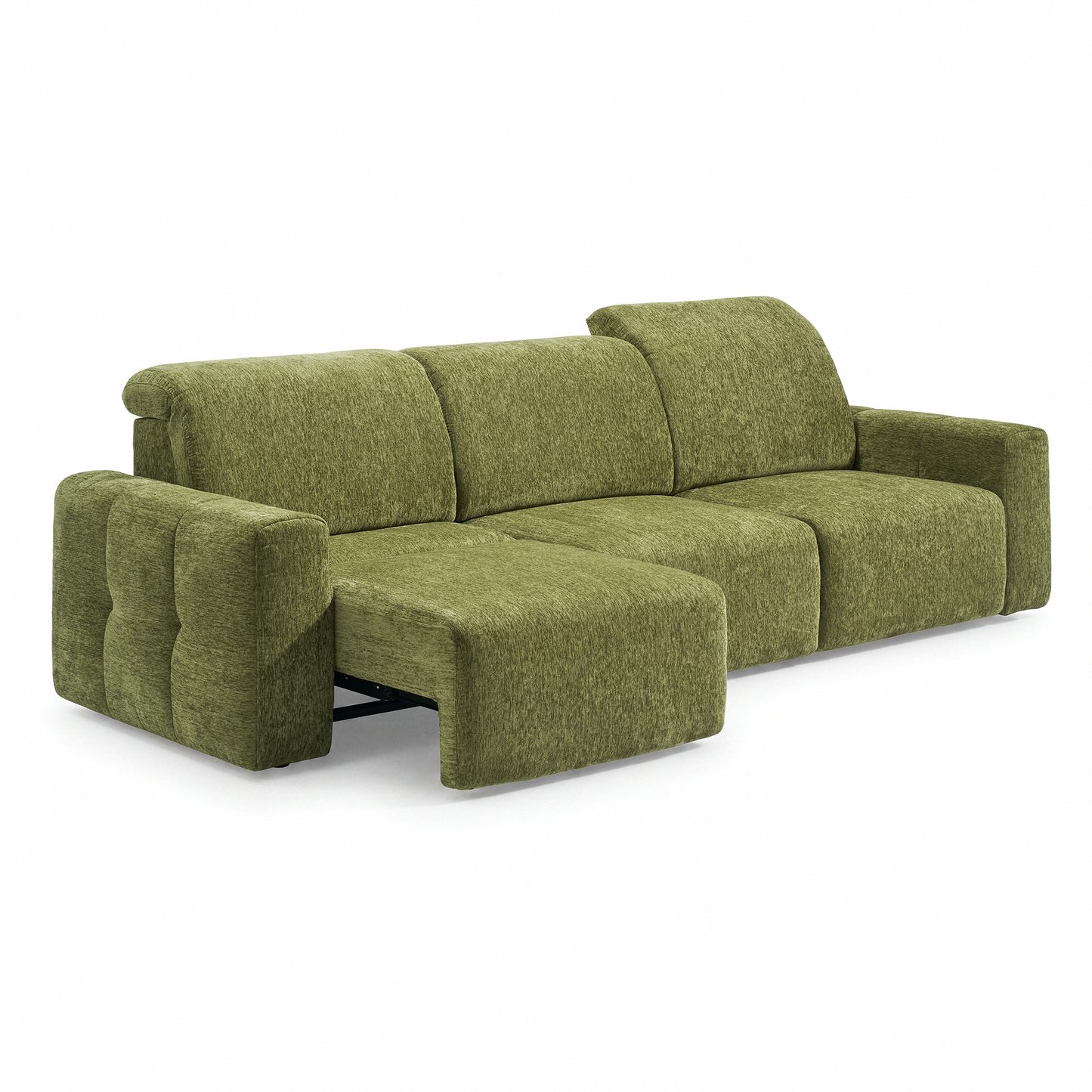 Power Reclining Sofa with Independent Headrest & Footrest – 3-Seat Modular Sectional Couch