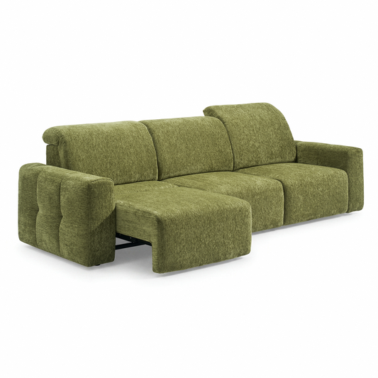 Power Reclining Sofa with Independent Headrest & Footrest – 3-Seat Modular Sectional Couch