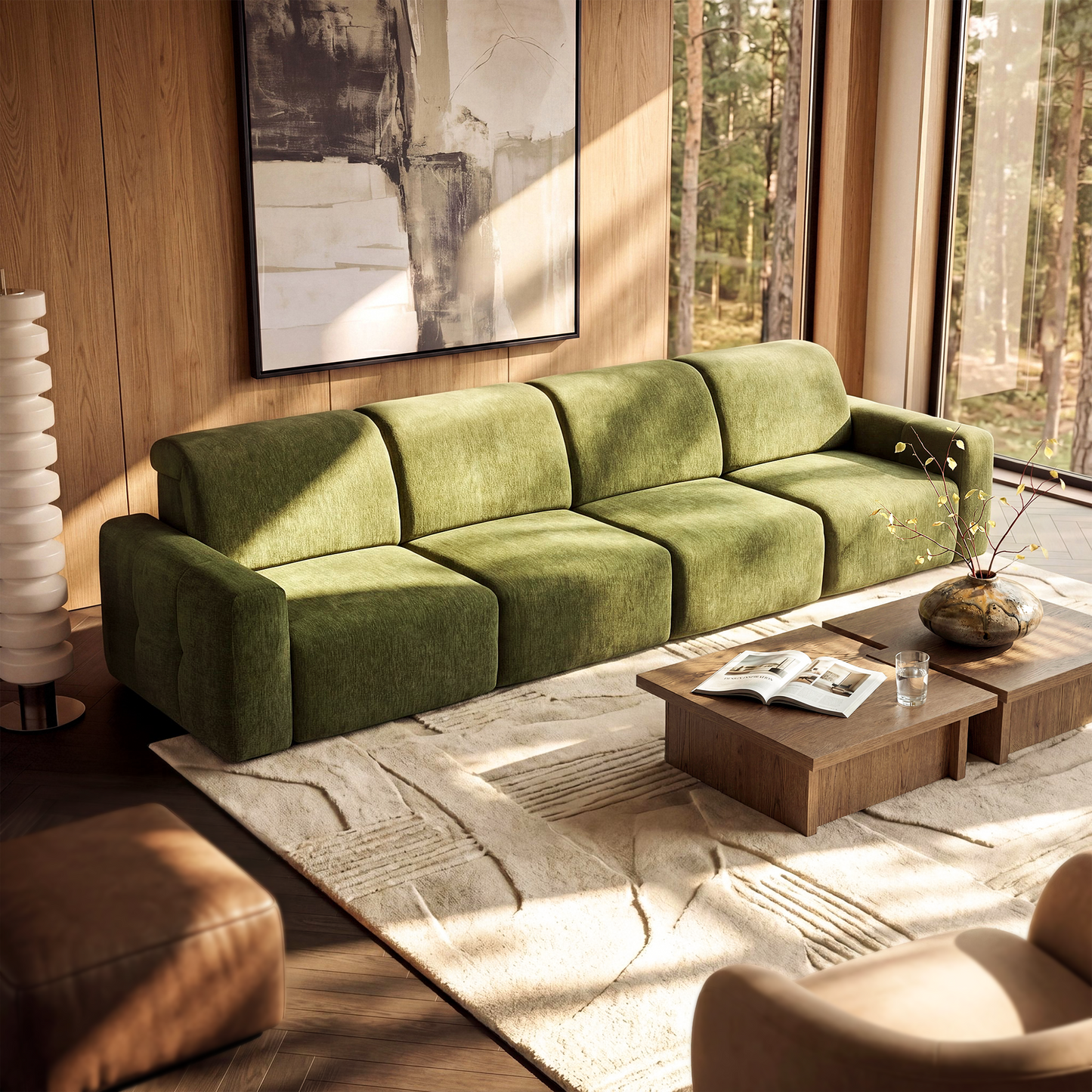 [Pre-Sale] Power Reclining Sectional Sofa with Independent Headrest & Footrest – 4-Seat Modular Sofa