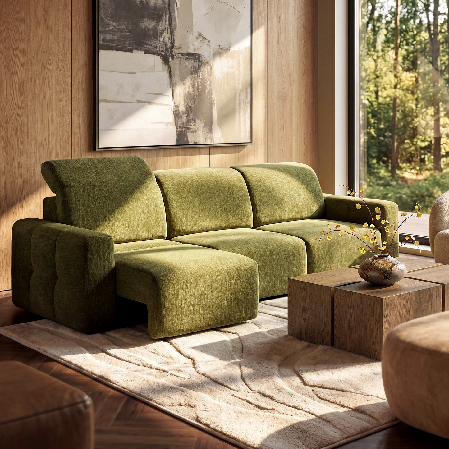 [Pre-Sale] Power Reclining Sofa with Independent Headrest & Footrest – 3-Seat Modular Sectional Couch