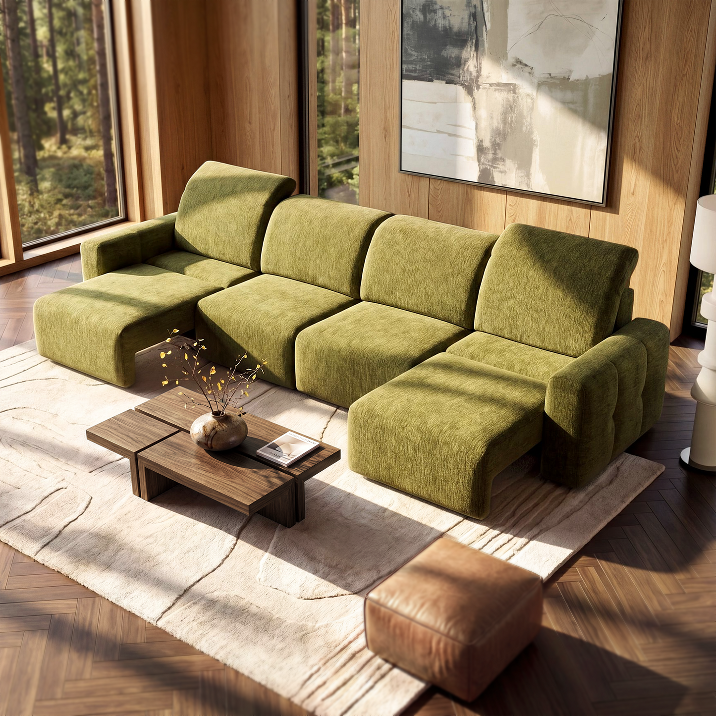 [Pre-Sale] Power Reclining Sofa with Independent Headrest & Footrest – 3-Seat Modular Sectional Couch