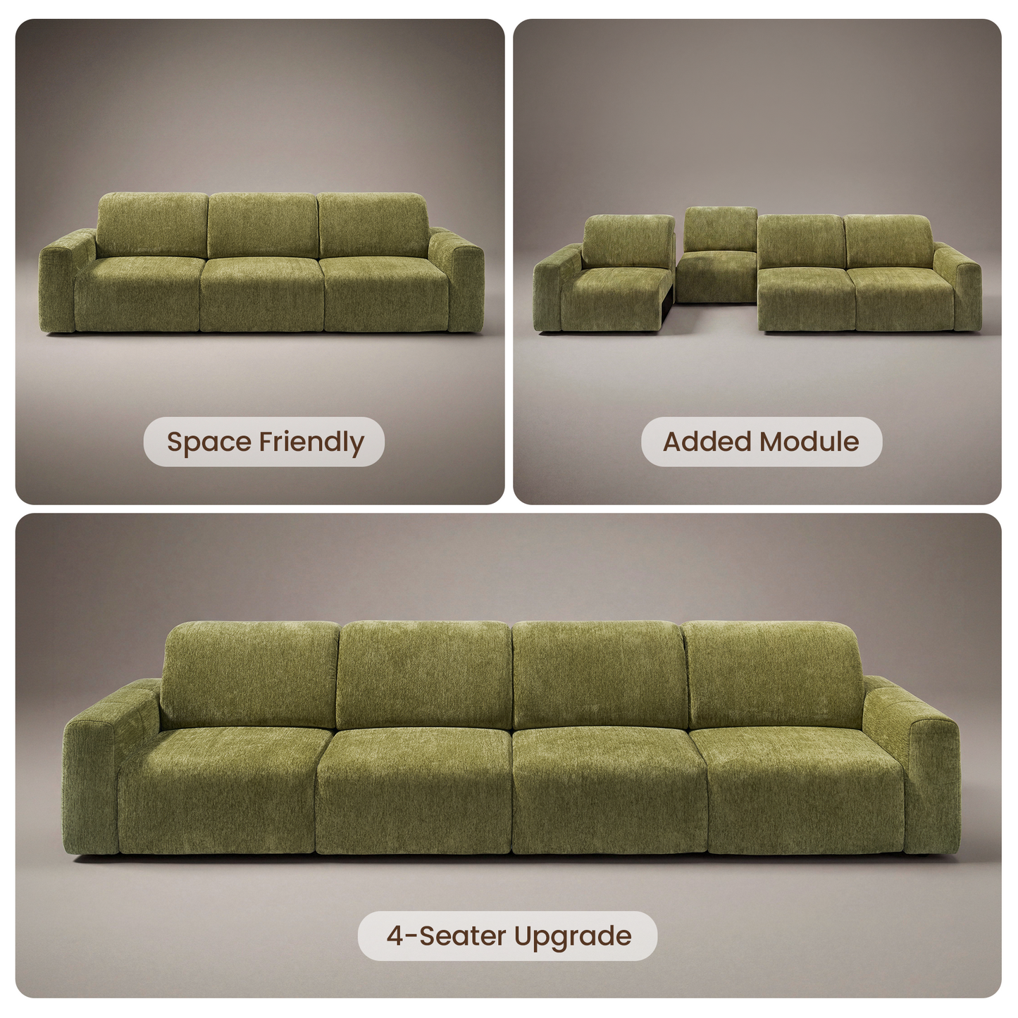 [Pre-Sale] Power Reclining Sofa with Independent Headrest & Footrest – 3-Seat Modular Sectional Couch