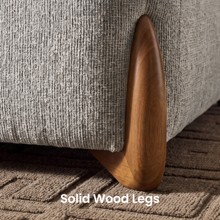[Preventa] Sofá modular de chenilla de 3 plazas de 114" en gris con respaldo ajustable y cojines - Clavea
