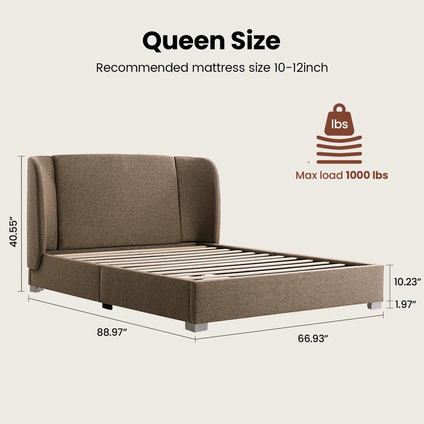 Sylvie Queen Size Upholstered Bed