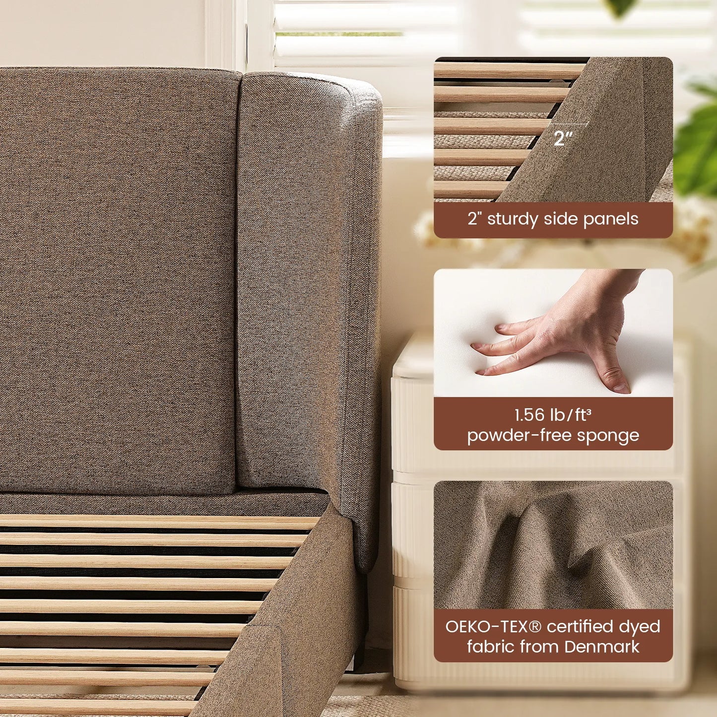 Sylvie Queen Size Upholstered Bed