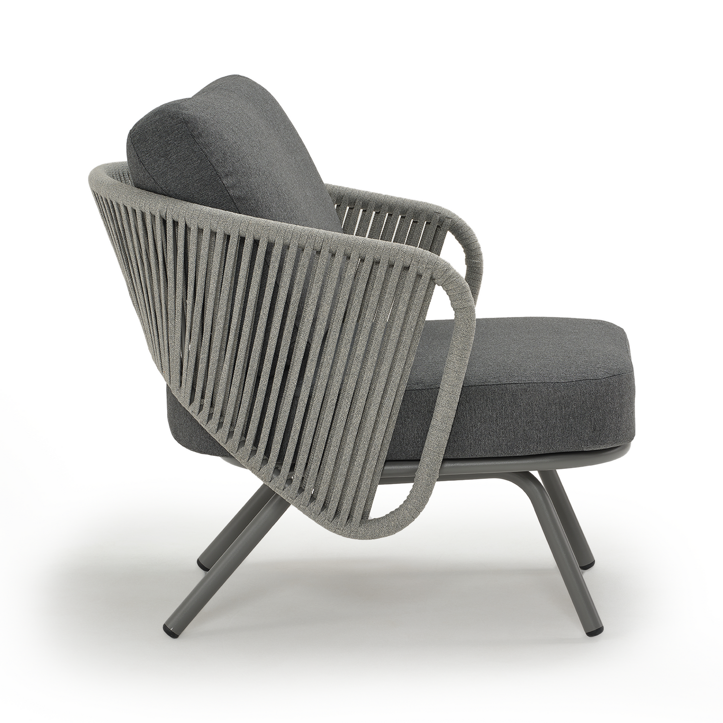 [Pre-Sale] Round Tube Contour Outdoor Handwoven Rope Lounge Chair
