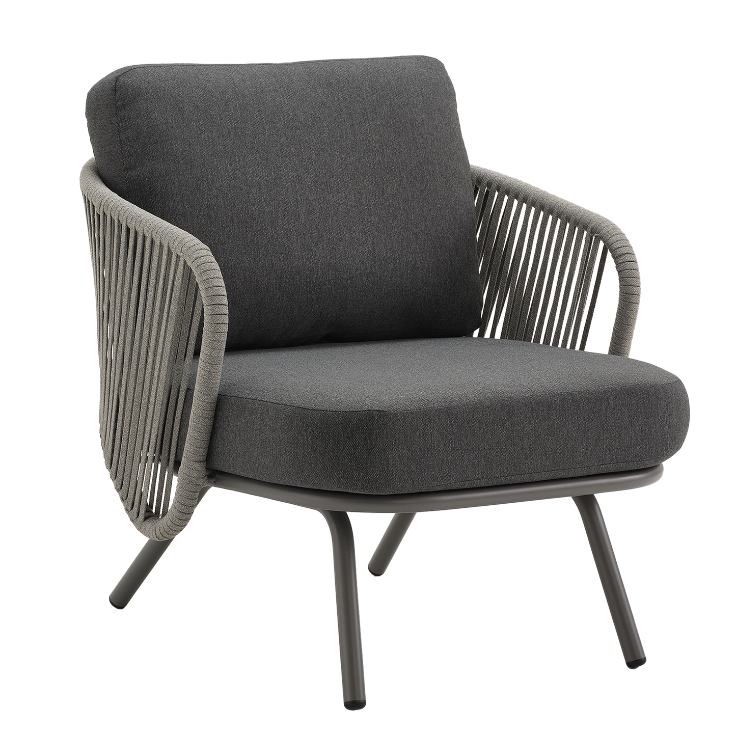 [Pre-Sale] Round Tube Contour Outdoor Handwoven Rope Lounge Chair