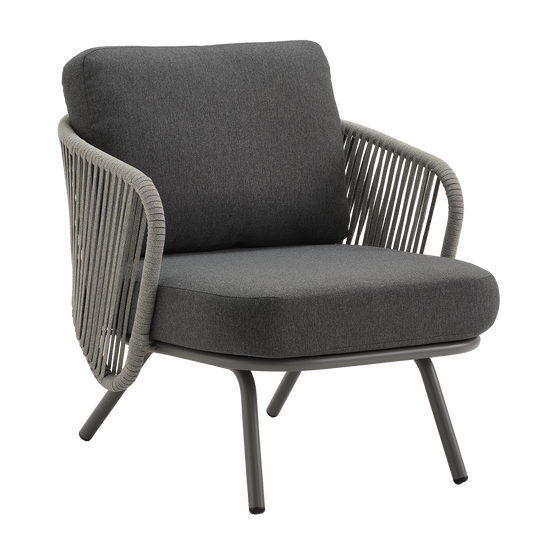[Pre-Sale] Round Tube Contour Outdoor Handwoven Rope Lounge Chair