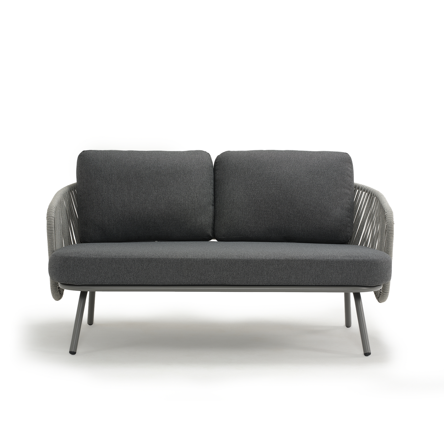[Pre-Sale] Round Tube Contour Outdoor Handwoven Rope Loveseat