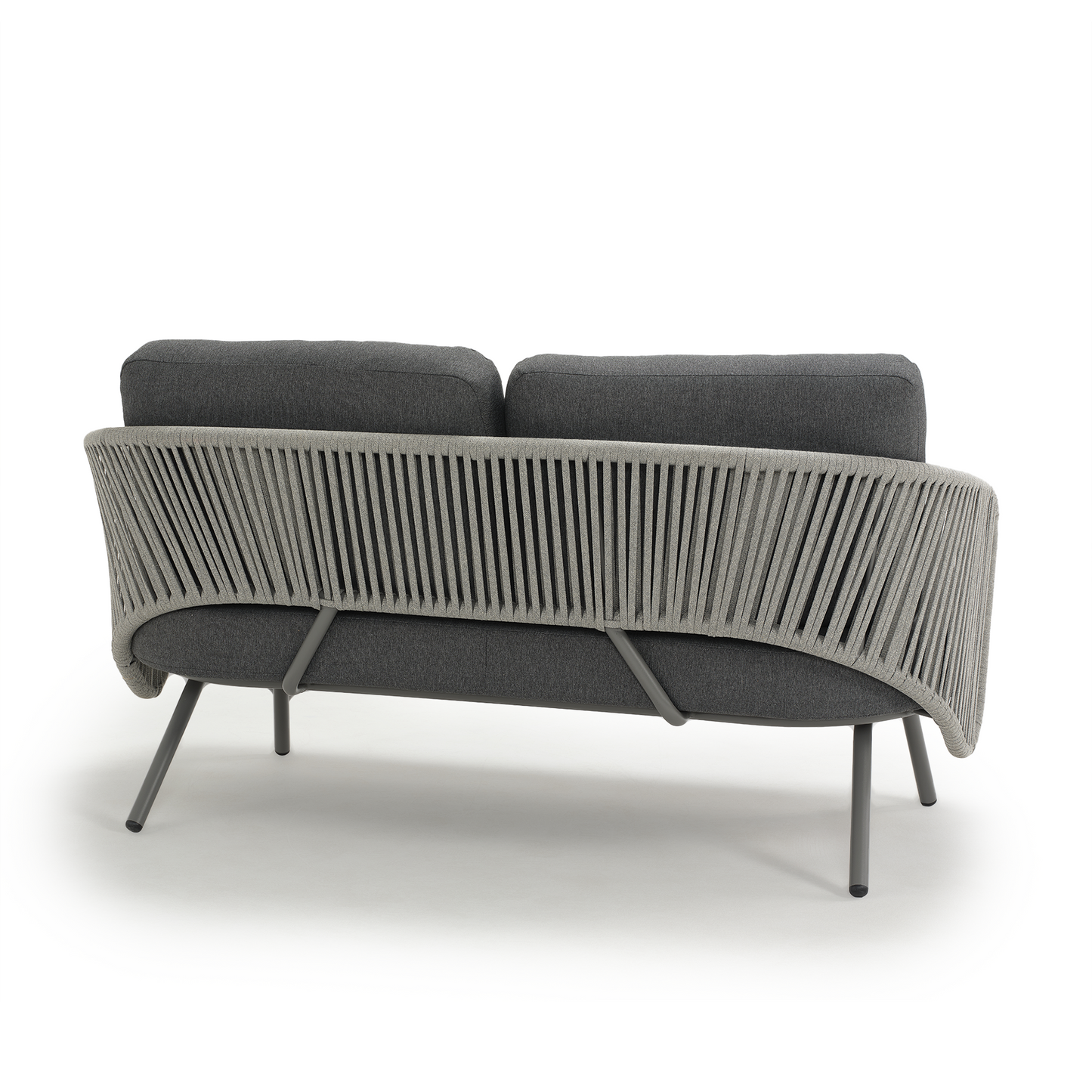 [Pre-Sale] Round Tube Contour Outdoor Handwoven Rope Loveseat