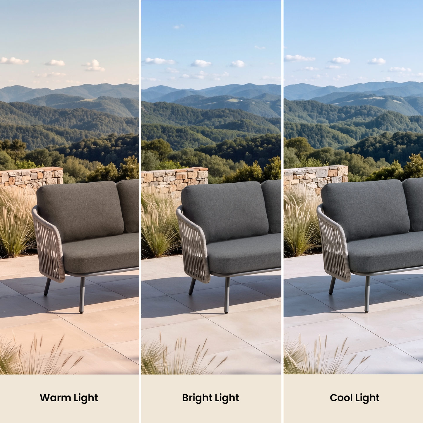 [Pre-Sale] Round Tube Contour Outdoor Handwoven Rope Loveseat