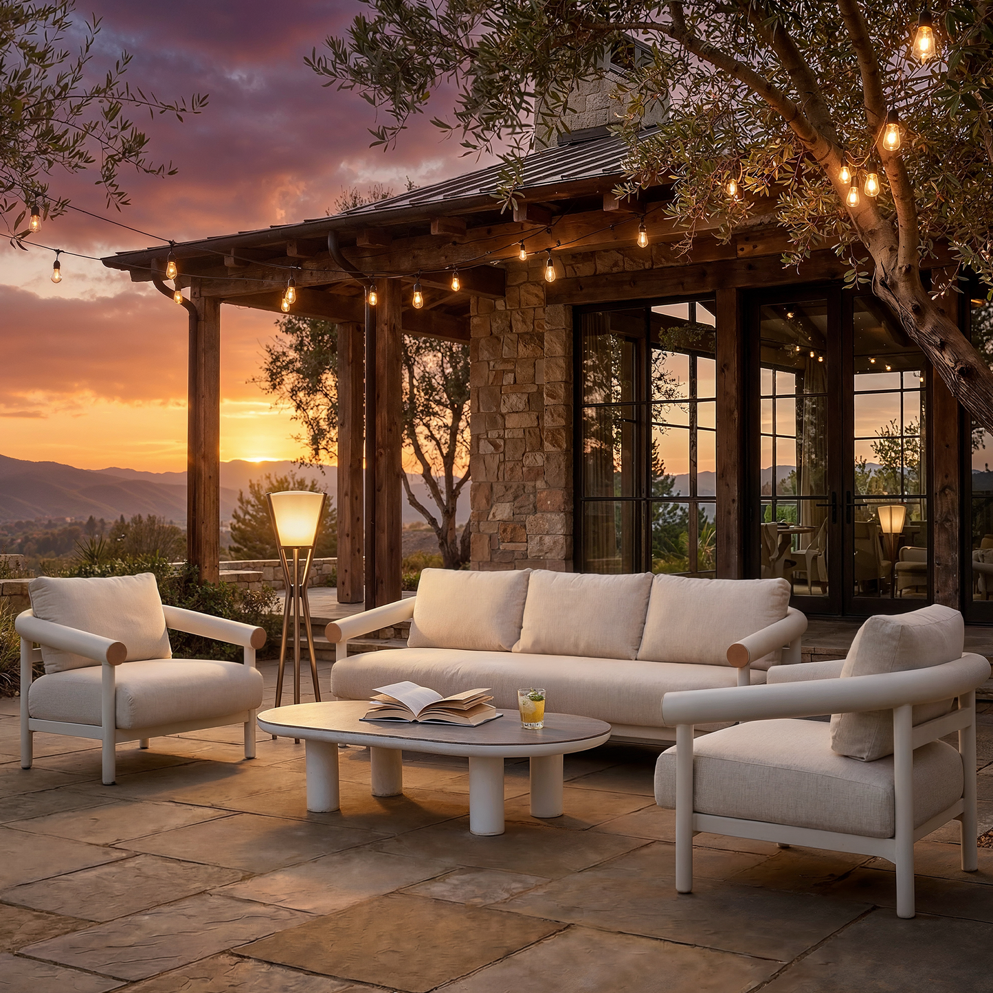 [Pre-Sale] Round Tube Outdoor Sofa - 3-Seater