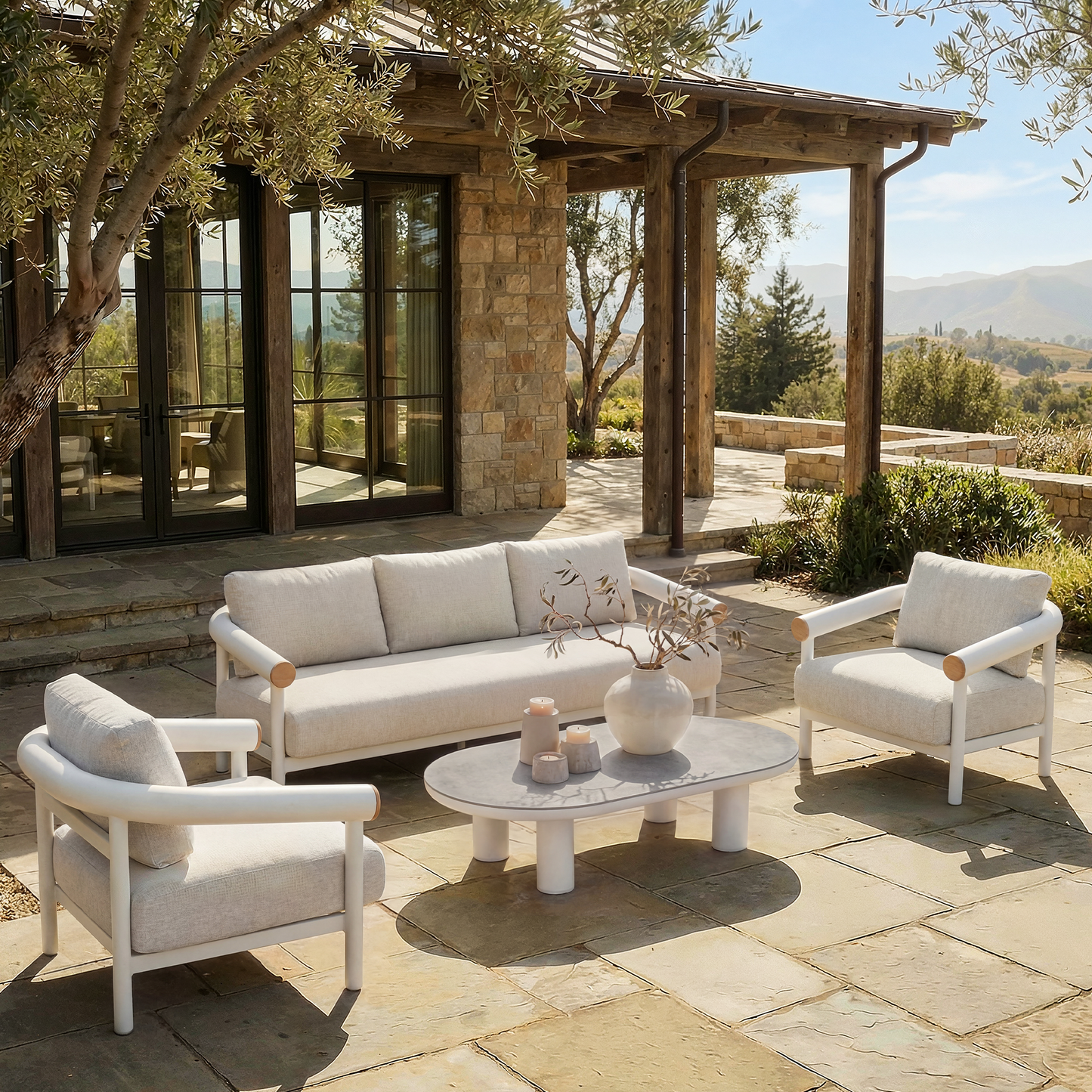 [Pre-Sale] Round Tube Outdoor Sofa - 3-Seater