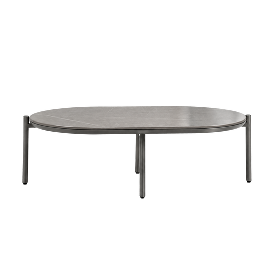 [Pre-Sale] Round Tube Contour Outdoor 53" Sintered Stone Coffee Table