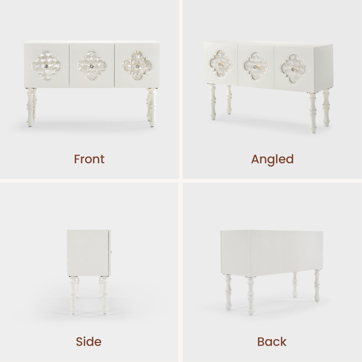 [Pre-Sale] Shell Inlay 3-Door Accent Console Cabinet, 47"