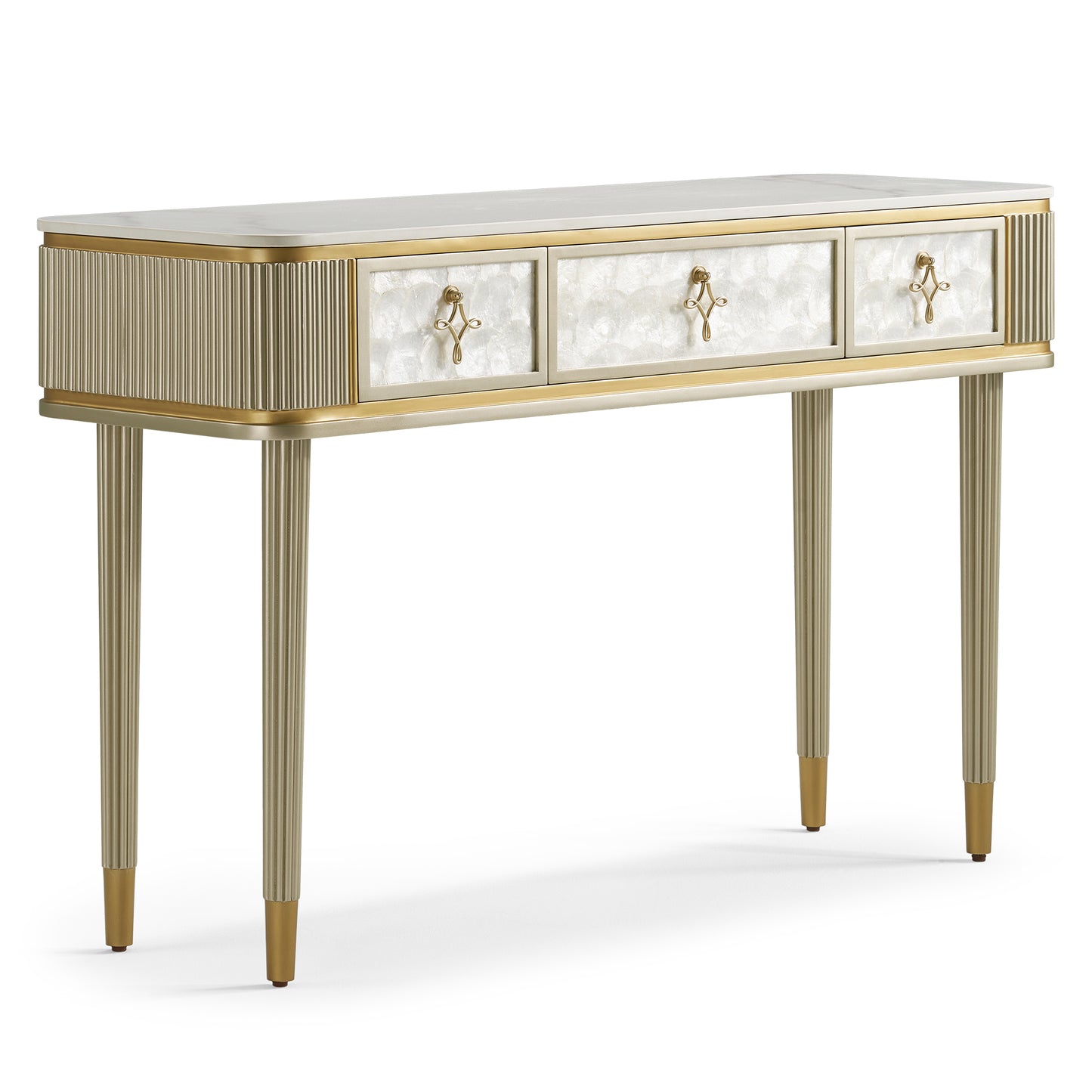 [Pre-Sale] Shell & Pearl Inlay 3-Drawer Console Table, 47"