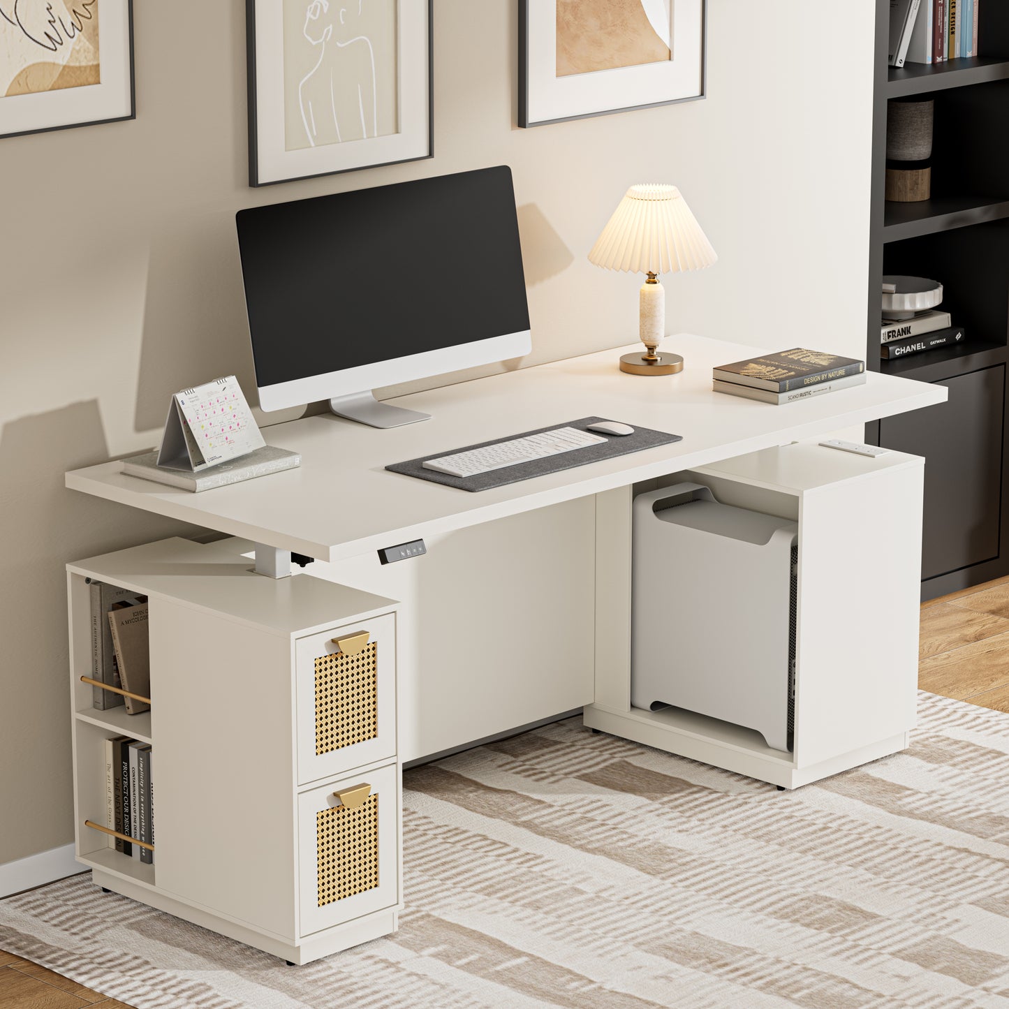 Soren 71" Height-Adjustable White Standing Desk