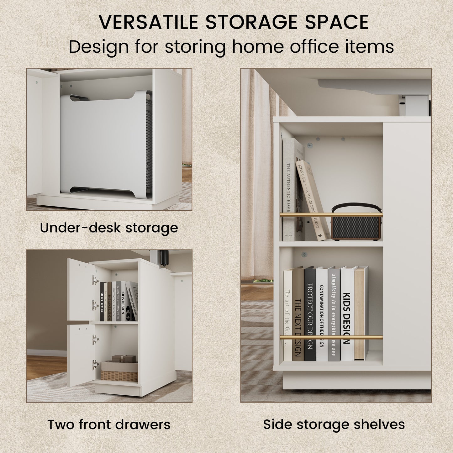 Soren 71" Height-Adjustable White Standing Desk