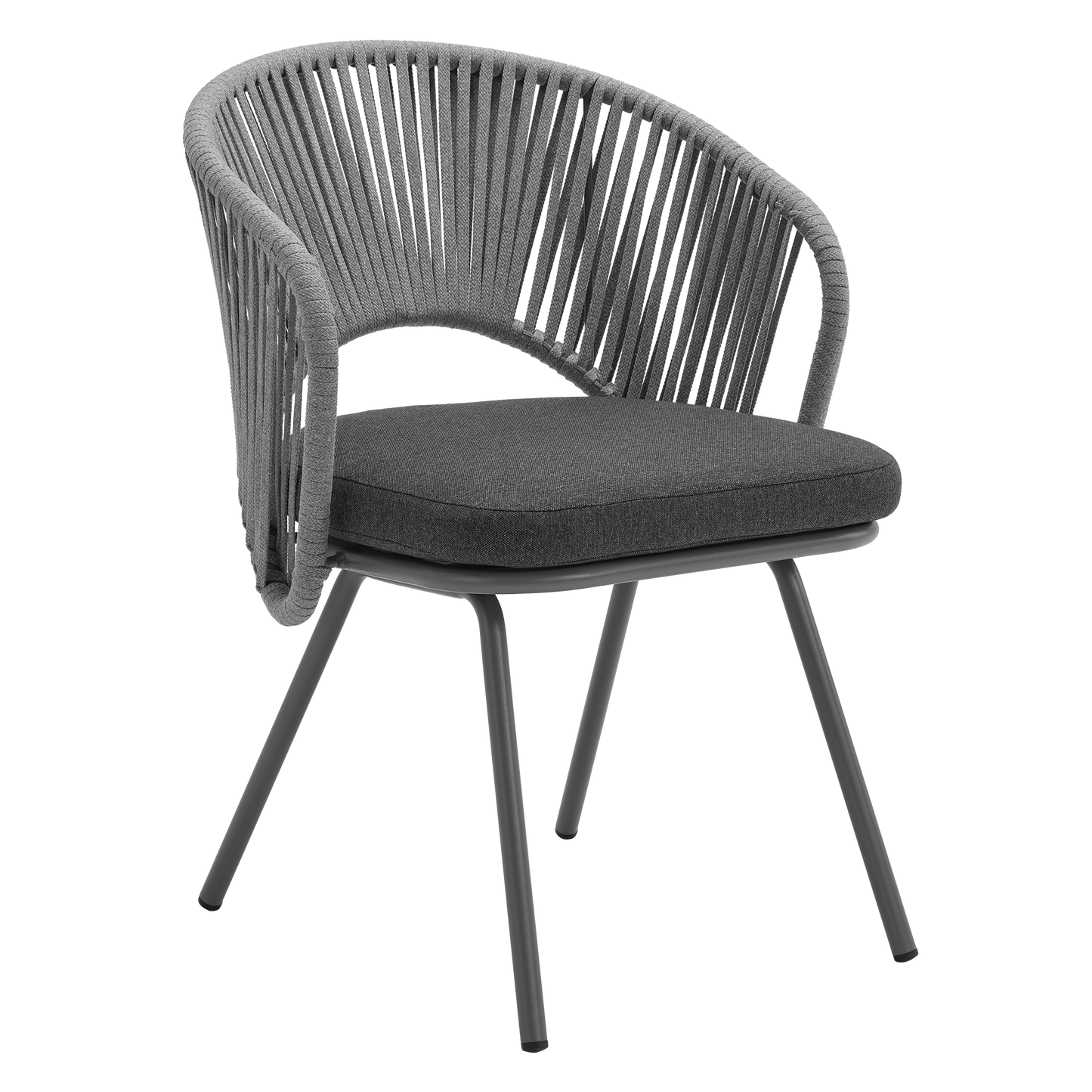 [Pre-Sale] Thin Tube Woven Rope Outdoor Dining Chair (Set of 2)