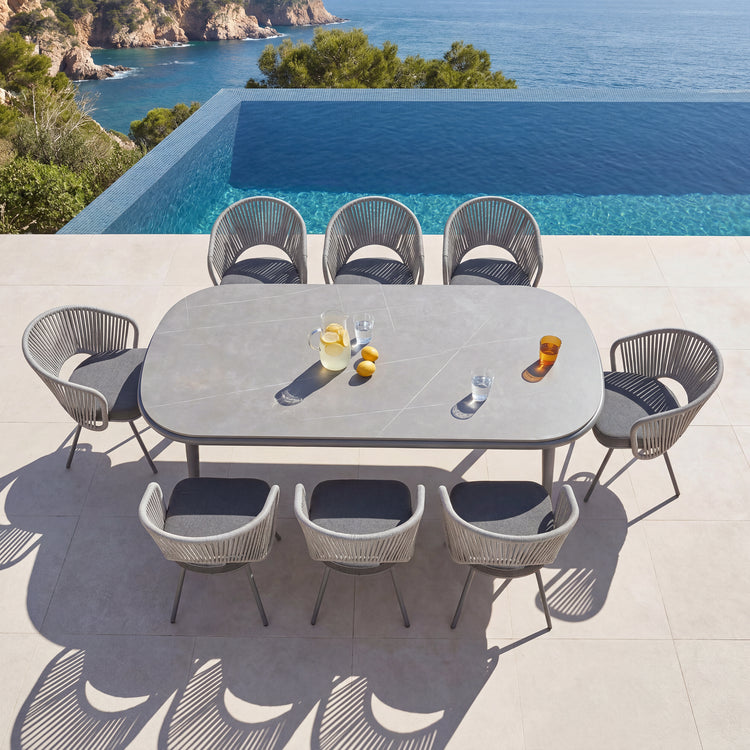 2 Pack 29.5" Thin Tube Woven Rope Outdoor Dining Chairs