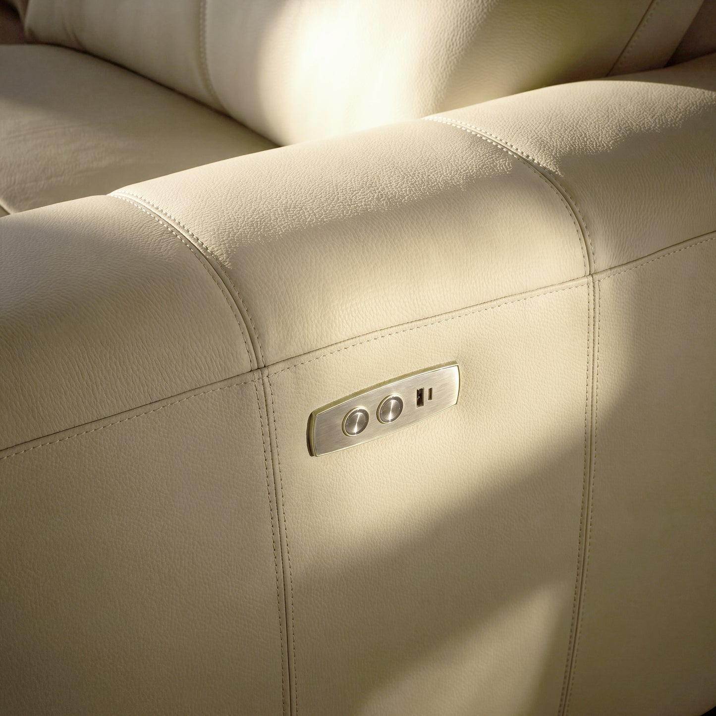 [Pre-sale] 112" Top Grain Leather Power Reclining Sofa，Zero Wall Design