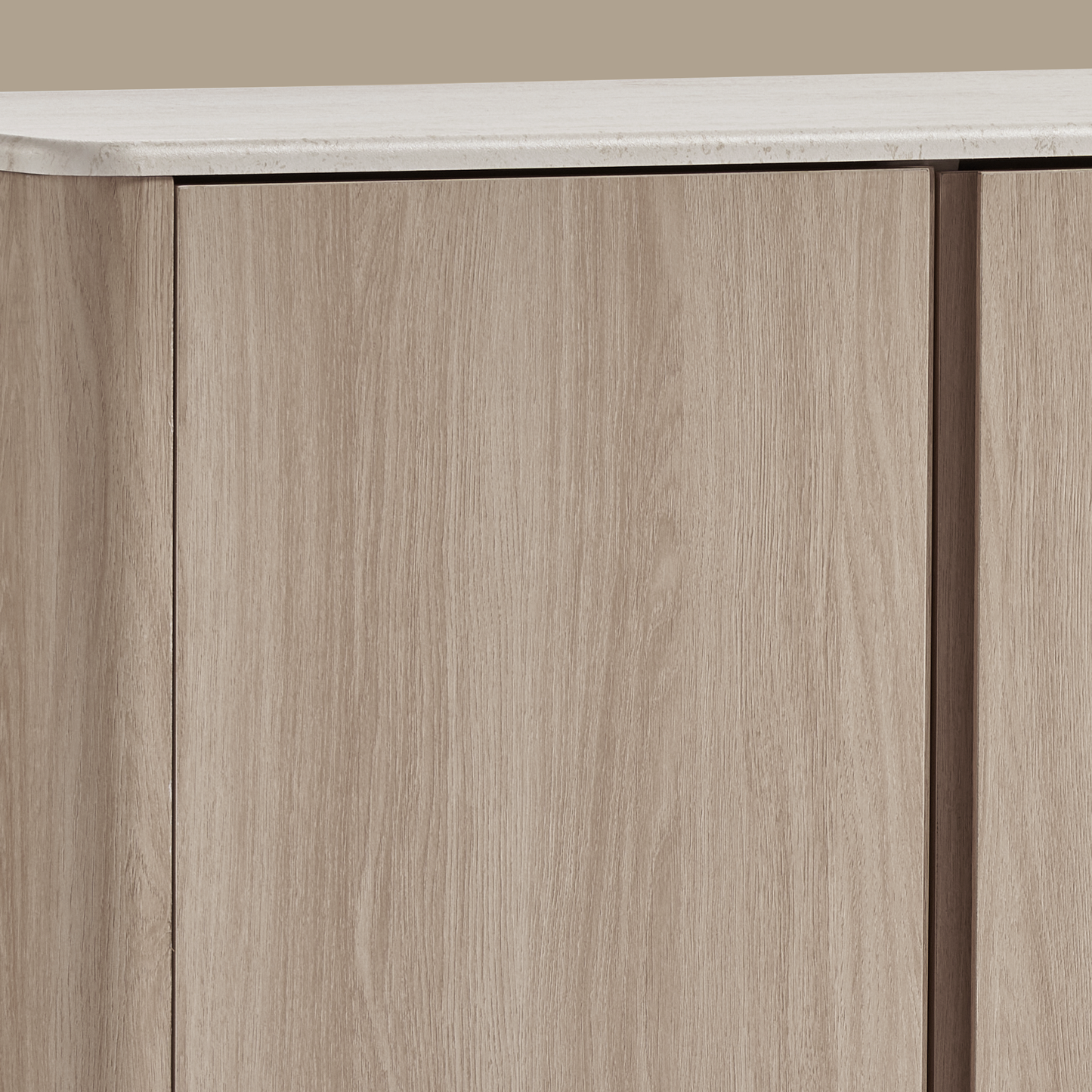 Travertine Grey 4-Door Handleless Soft-Close Sideboard