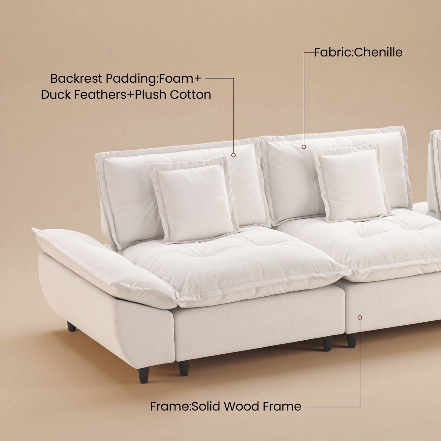 [Pre-Sale] Voyage Modern Modular 2-Seater Cloud Loveseat