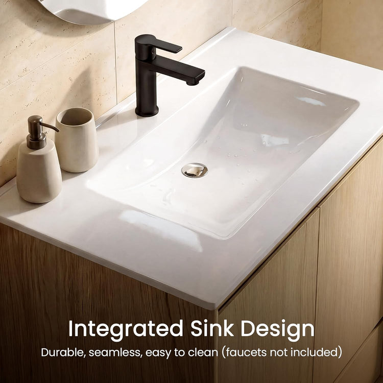 30" Bathroom Vanity with Sink, Wood Bathroom Cabinet with Drawer