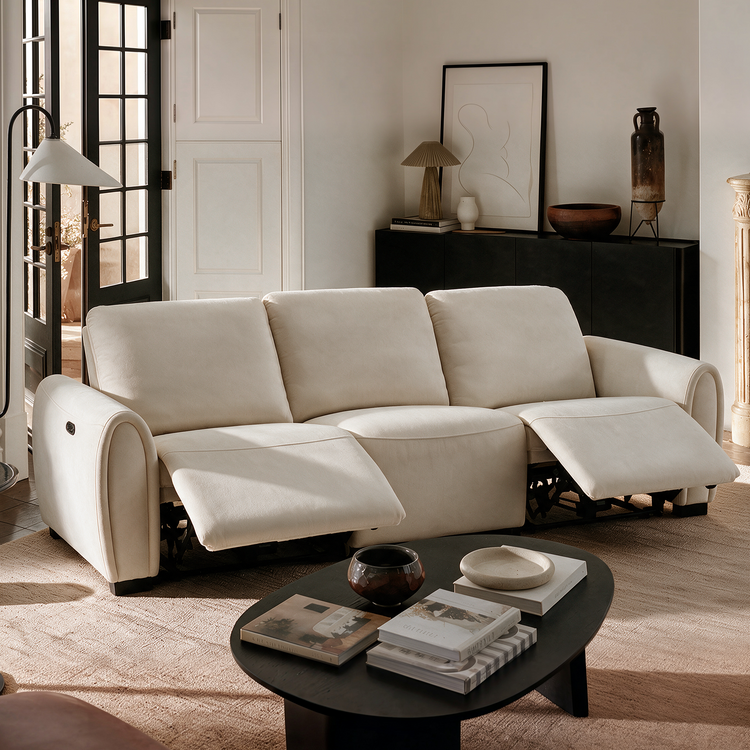 [Pre-Sale] 103" 3-Seater Sofa Zero-Gravity Reclining with USB-C & Child Lock – Covea, Beige