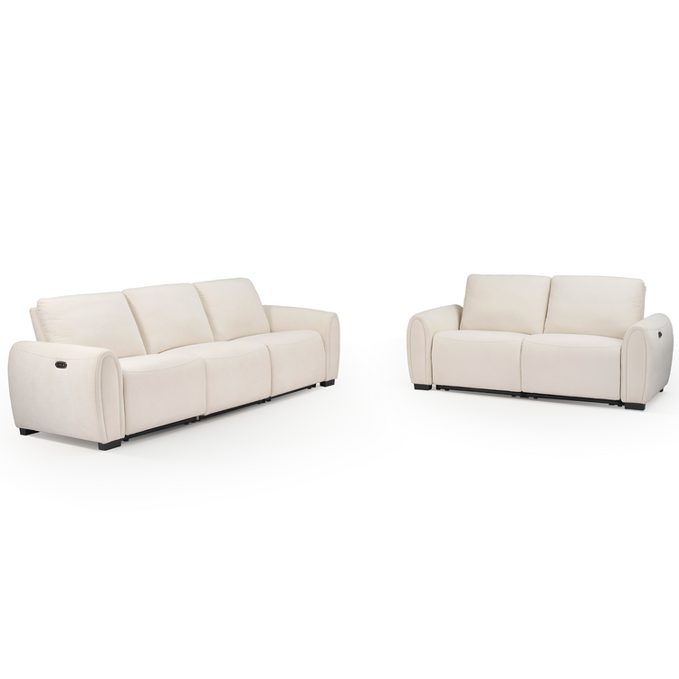 [Preventa] Sofá reclinable de gravedad cero de 2 piezas con USB-C y seguro para niños – Covea, beige