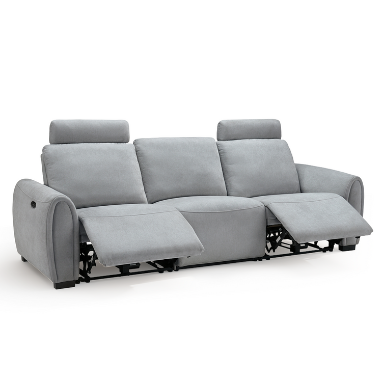 [Pre-Sale] 103" 3-Seater Sofa Zero-Gravity Reclining with Adjustable Headrest & USB-C – Covea, Gray