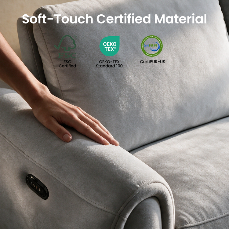 [Pre-Sale] 103" 3-Seater Sofa Zero-Gravity Reclining with USB-C & Child Lock – Covea, Gray