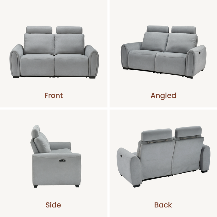 [Pre-Sale] 74" Loveseat Sofa Zero-Gravity Reclining with Adjustable Headrest & USB-C – Covea, Gray