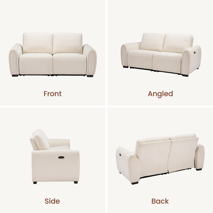 [Pre-Sale] 74" Loveseat Sofa Zero-Gravity Reclining with USB-C & Child Lock – Covea, Beige