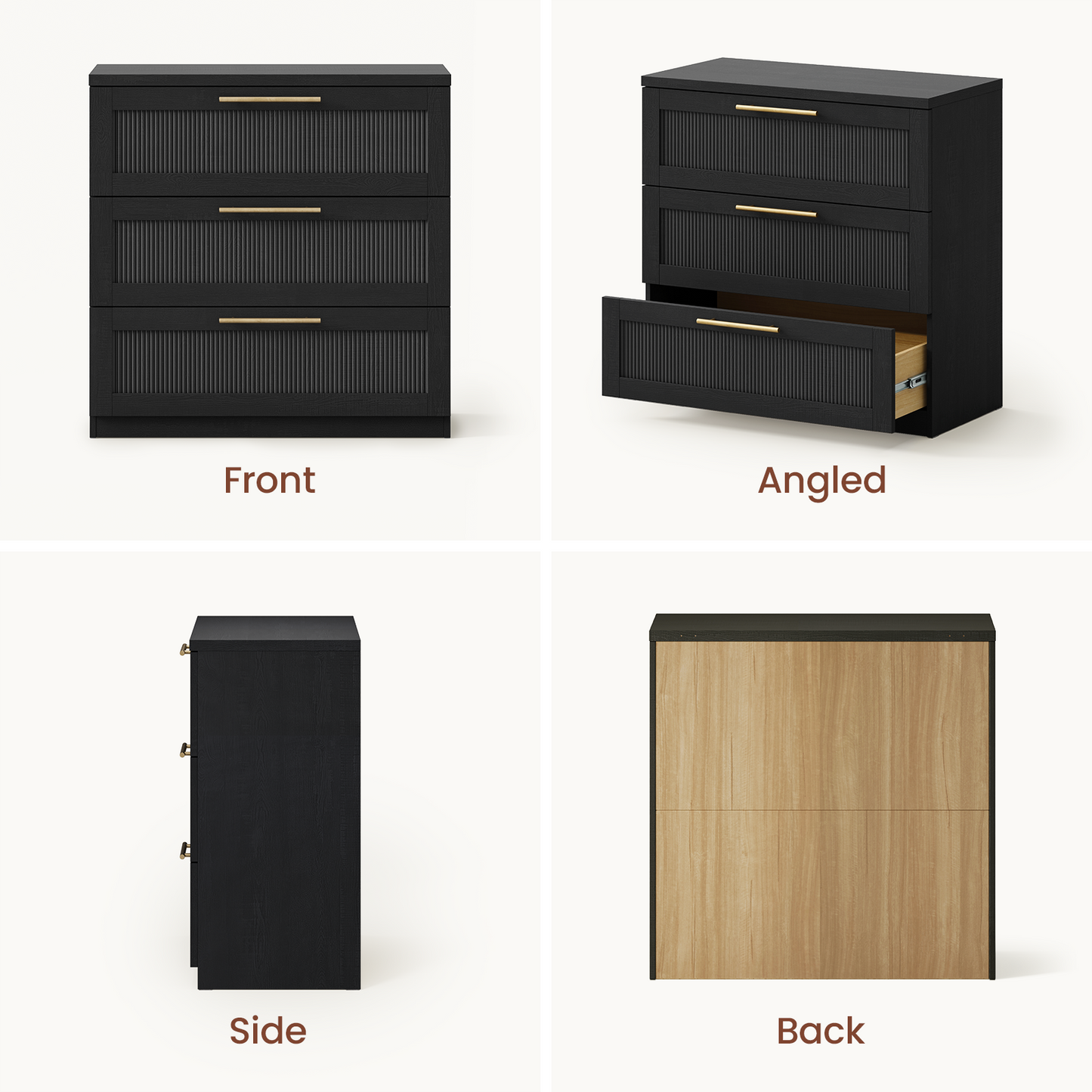 [Pre-sale] Harmo Block 3-Drawer Dresser with Wave Panel
