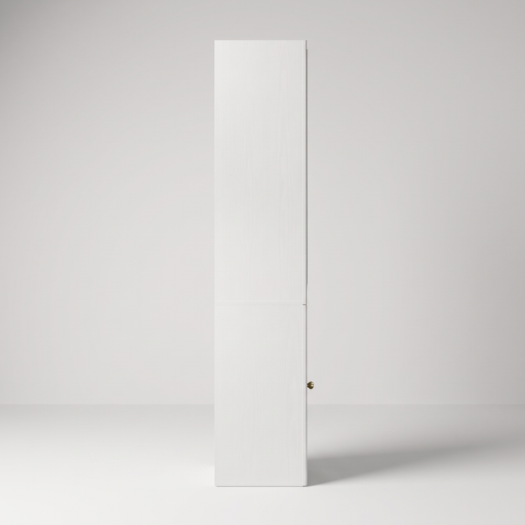Tall Bookcase, 78.1" Modular with Fluted Doors, Open Shelves & LED Lighting, FlexMod Collection