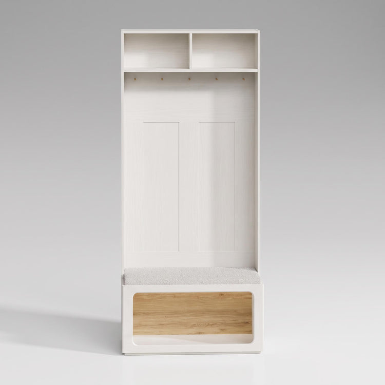Hall Tree, 68.9" Modular with Coat Hooks & LED Storage Bench, FlexMod Collection
