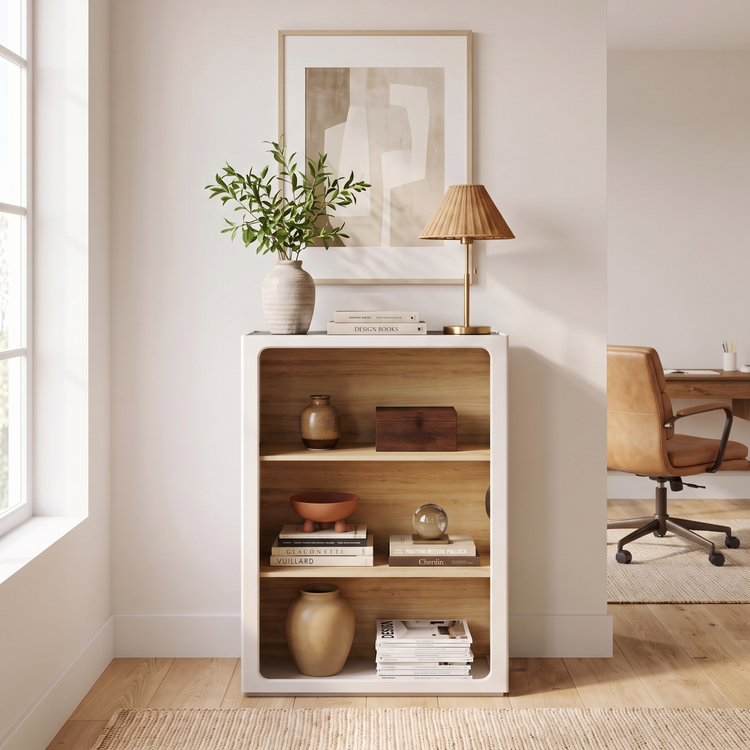Open Bookshelf, 31.5" Modular with Adjustable Shelves, FlexMod Collection