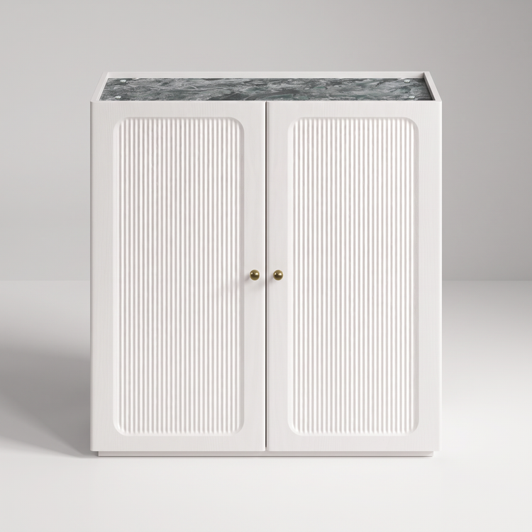Storage Cabinet, 31.5" Modular Fluted with Soft-Close Doors, Flexmod Collection