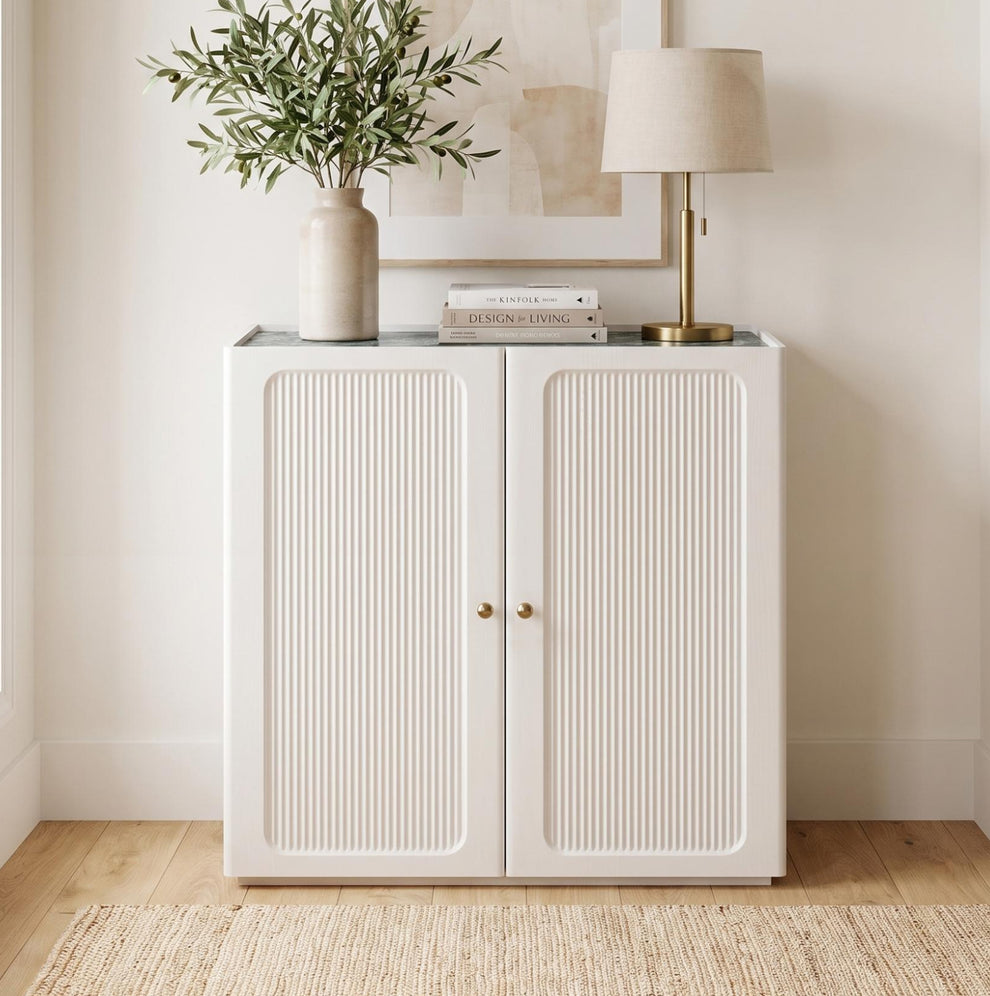 Storage Cabinet, 31.5" Modular Fluted with Soft-Close Doors, Flexmod Collection
