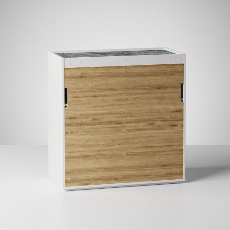 Storage Cabinet, 31.5" Modular Fluted with Soft-Close Doors, Flexmod Collection