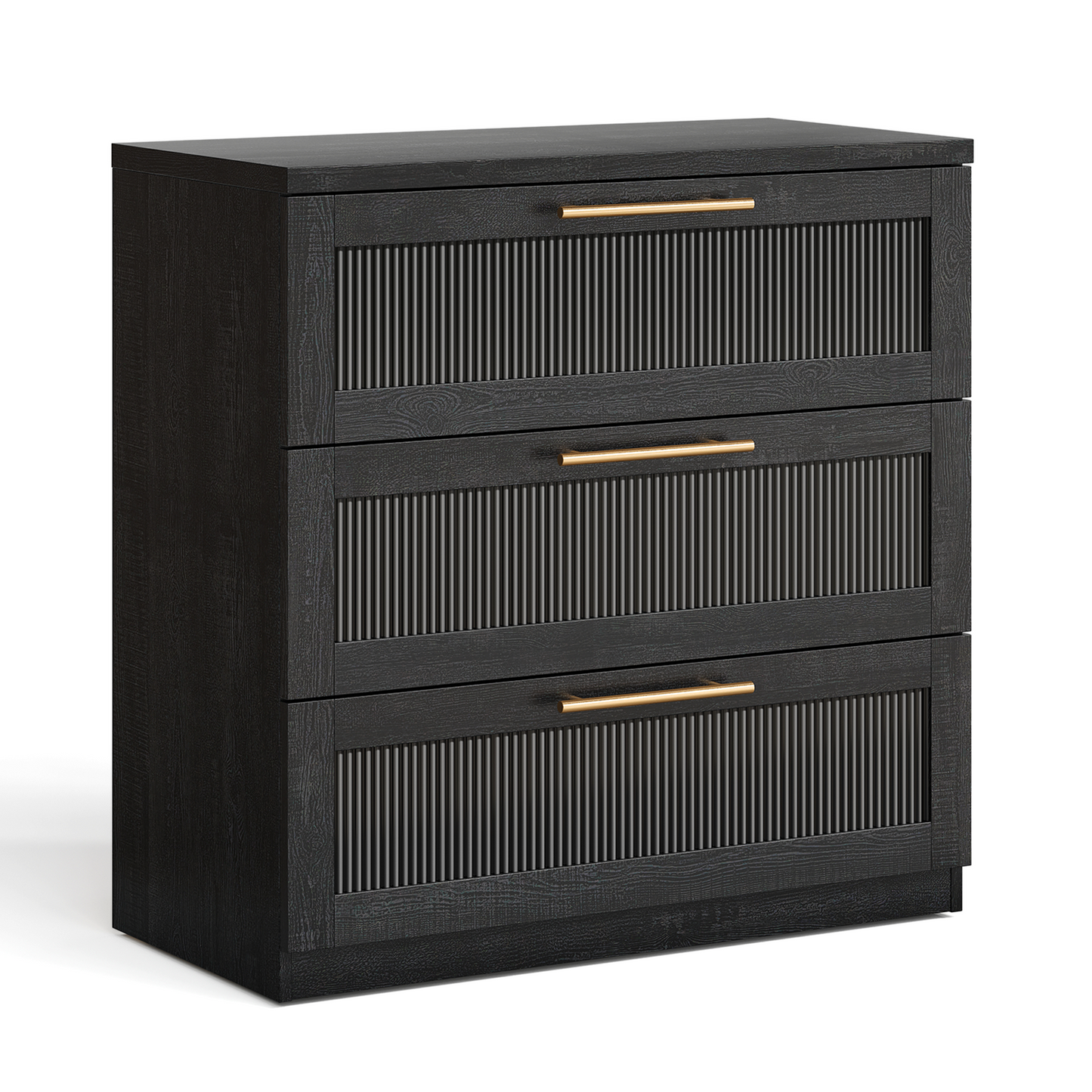 Harmo Block 3-Drawer Dresser with Wave Panel