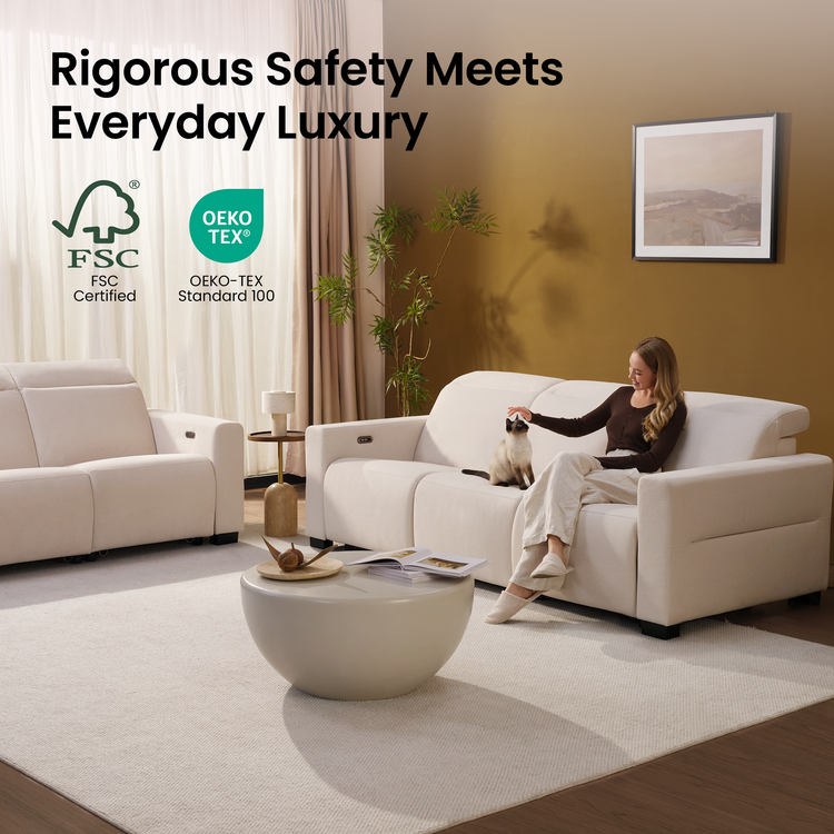 [Pre-sale] Lodden 70.8" Power Reclining Sofa Loveseat with Zero Gravity & USB-C，Beige