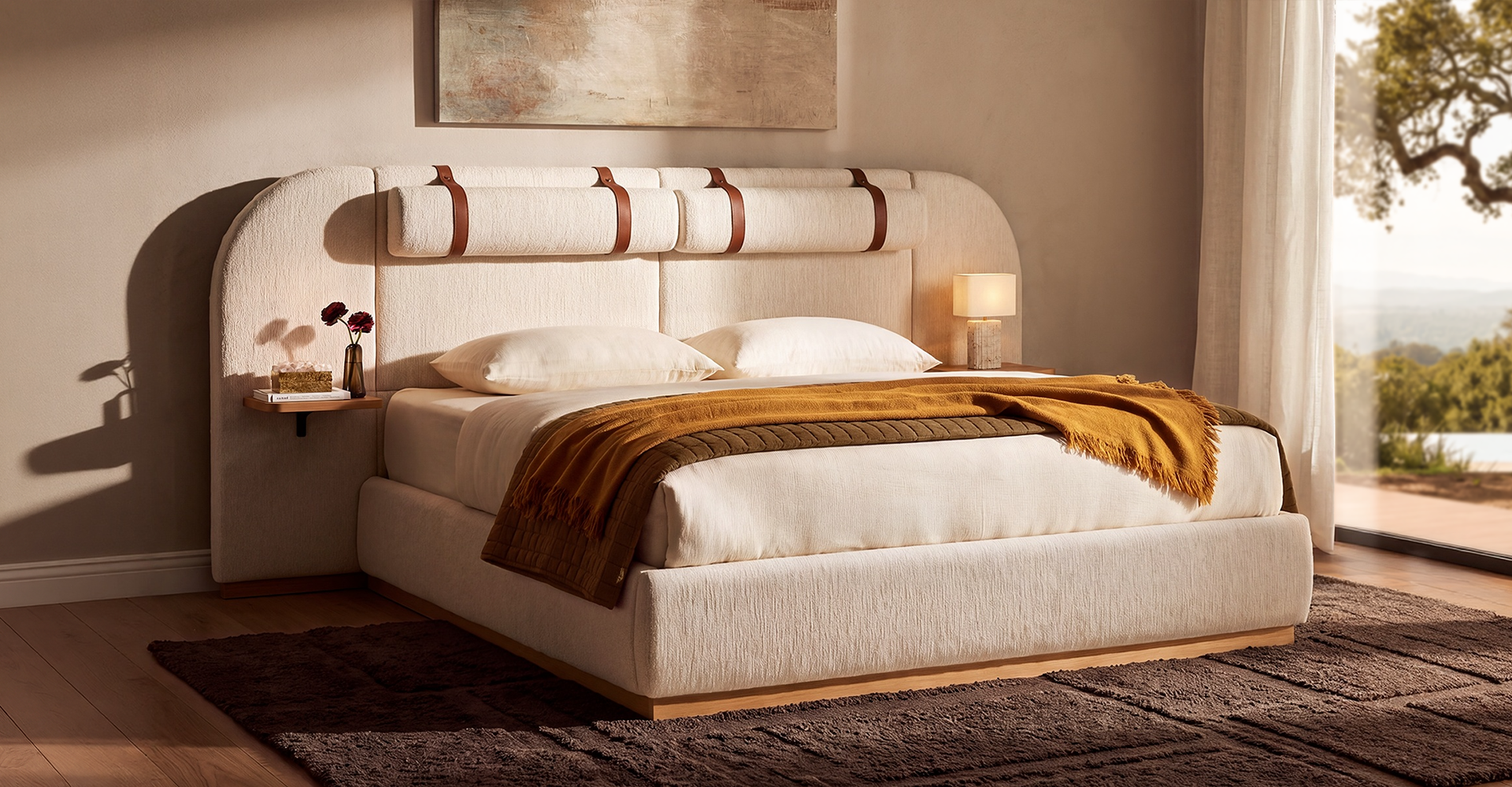 An Extended Bedroom Focal Point
